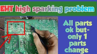 China crt tv kit repair // eht high problem.