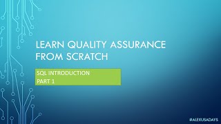 Manual QA: Testing for Beginners - SQL INTRODUCTION - Part 16