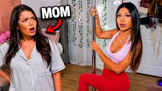 I Tried Pole Dancing for the First Time… and My Mom Caught Me | Amanda Solis
