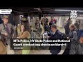 MTA Police, NY State Police and National Guard conduct random bag checks at Grand Central Station