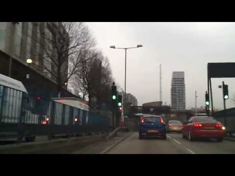 Driving in London - Stratford to O2 Arena via Blackwall Tunnel Driving in London - Stratford to O2 Arena via Blackwall Tunnel
