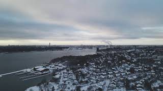 Drone footage | Winter in Stockholm, Sweden | 4K | Landscape |