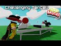 CHALLENGING THE OWNER OF SLAP BATTLES TO A PING PONG DUEL (I End Banned?) | Roblox