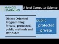 Public, Private and Protected Methods and Attributes in Python OOP