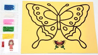 A Colorful Butterfly Sand Painting | Seca