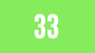 countdown white 60 seconds - green screen