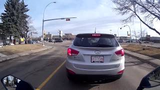 Dumb Ratraded Drivers Multiple Stupid People BZJ-7148 / DUMBASS IN A RED AND WHITE FORD CAR /