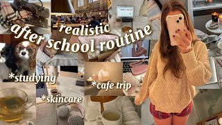 realistic AFTER SCHOOL routine (studying, chai lattes, skincare)