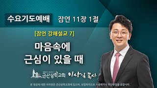 이상일 목사의 『잠언 강해』 07- 마음속에 근심이 있을 때(잠 11:1~12:28)