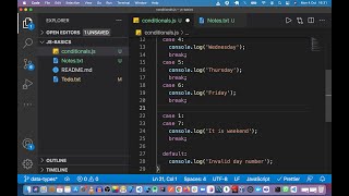 JavaScript Conditionals - Switch Statement, If, If-Else, Nested If, Ternary