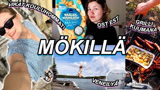 MY WEEK LOMALLA | mökki ostosten esittely, vikat kouluhommat, miten keitetään kahvia ilman sähköä?