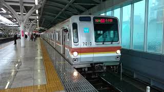 東京メトロ7000系7110F 西武池袋線Fライナー快速急行小手指行き 石神井公園駅発車