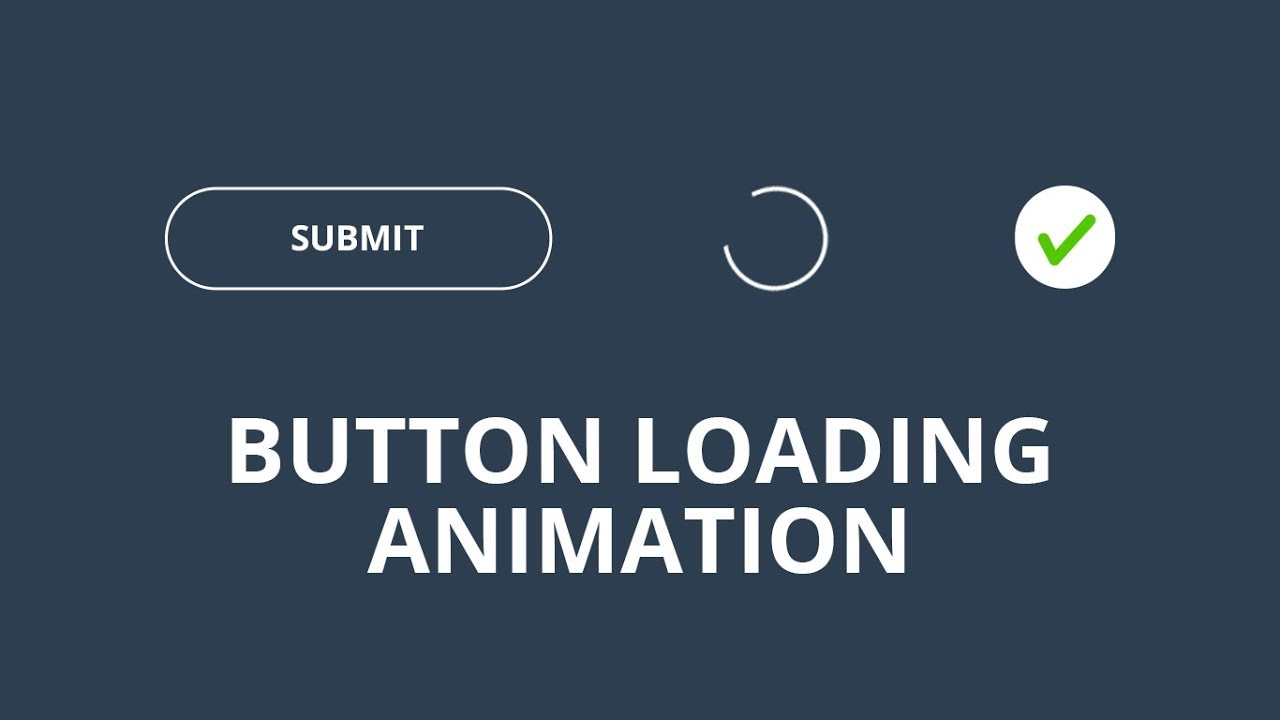 Button Loading Animation On Click Using JQuery - YouTube