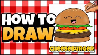 How to Draw a Cheeseburger | Art for Kids