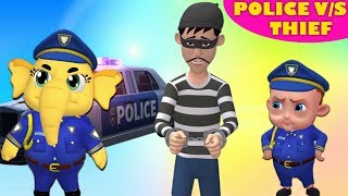 Police Chase Thief Car | Police Save The Bag From Bad Guy | Police Car Chase | Kids Videos | Emmie