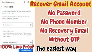 How To Recover Gmail Account Without Phone Number WithOut verification Trick | The easiest way
