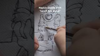 Napkin Doodle #114 #kidslunchbox #napkinart #whatsforlunch #drawing #doodle #sketch #lunchsurprise