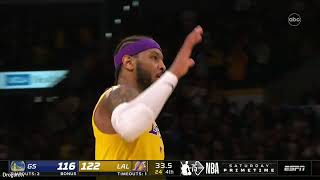 Carmelo Anthony Saves Entire Lakers with a Clutch Three Pointers against Warriors