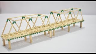 Matchstick Crafts Idea | How to Make Match Sticks Bridge Miniature Model