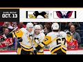 GAME RECAP: Penguins at Capitals (10.13.23) | Crosby Nets 2 Power Play Goals