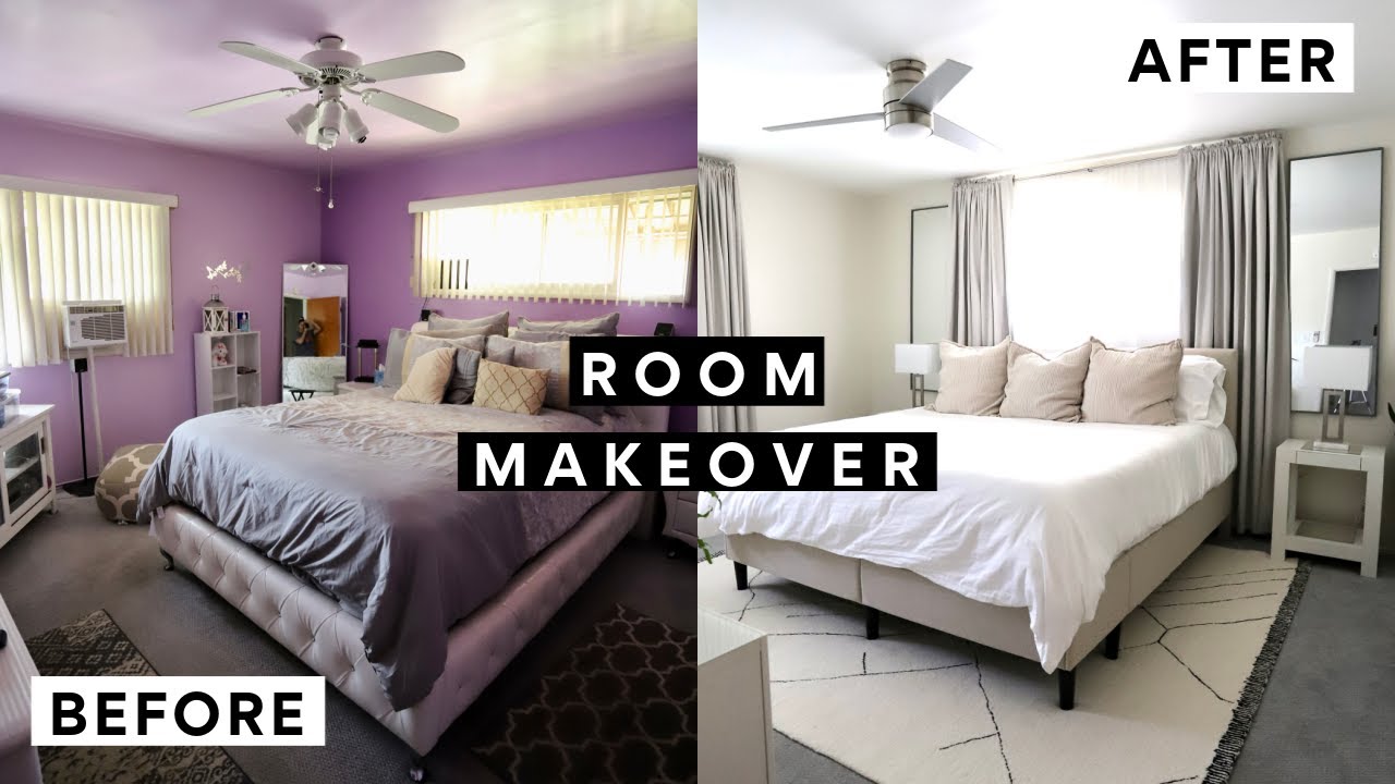 Room Makeover On A Budget Bedroom Transformation Room Decorating