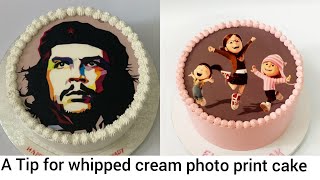 A Good Tip for Whipped Cream Photo Cake