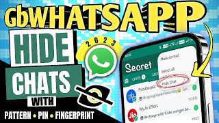 Tutorial : Hide/Unhide Chats in GbwhatsApp | Hide with Lock