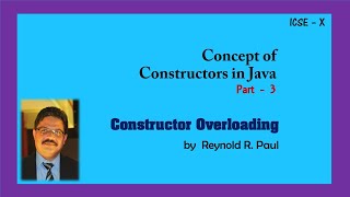 Constructors in Java ( part 3 ) ( Constructor Overloading )