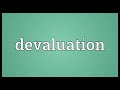 devaluation meaning