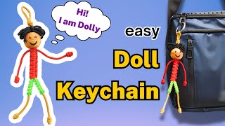 🥰Cute Doll keychain. How to make a macrame doll.#craft  #doll  #keychain