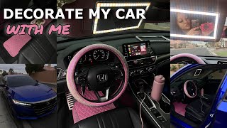 DECORATE MY CAR WITH ME | Car Wash, Car Decor Haul + Car Tour *ALL PINK EDITION*