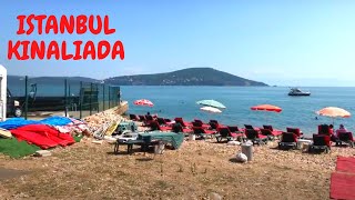 🇹🇷 ISTANBUL KINALIADA BEACH + WALKING TOUR  l  NEAREST ISLAND TO ISTANBUL WITH BEST CAFES   4K60FPS