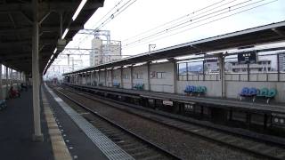 阪急水無瀬駅　準急河原町行き駅到着＆発車