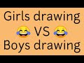 Girls drawing VS boys drawing | gleam point |