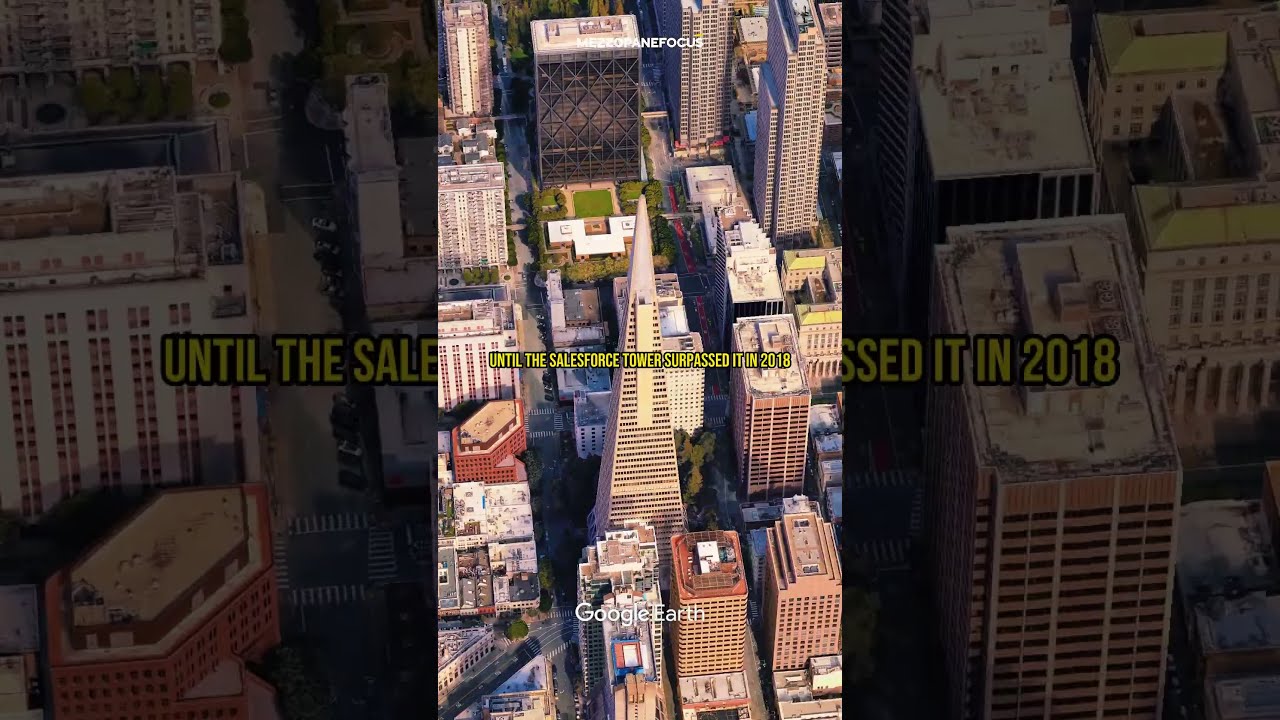 The Transamerica Pyramid: Vibrant Business and Financial District Google Earth Studio #shorts