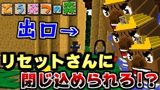 【マインクラフト】新エリアのキャンプ場でリセットさんに閉じこめられて絶望した。どうぶつの森の世界で鬼ごっこ!【マイクラ実況】