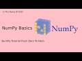 🧮 NumPy tutorial from zero to hero - Basics