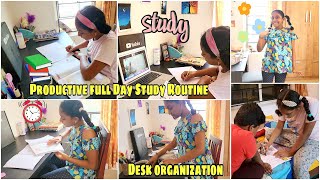 Starlett Productive Full Day Study Routine/Online \u0026 Offline Tutions 📚💻 6th Grader Homework /Activity