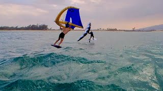 Maui's foiling wizards Cash Berzolla and Finn Spencer ripping it up at Ka'a Foil Park