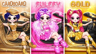 K-Pop Demon Hunters: Huntrix Glow Up in Cardboard, Fluffy & Golden Fashion | DIY Fashion Paper Dolls
