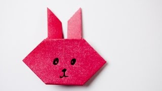 How to make an origami rabbit face