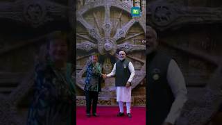 PM Modi greets MD of IMF Kristalina Georgieva at G20 Summit #g20 #imf #g20summit #pmmodi #short