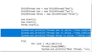 Multiple Thread and Join, Alive Method