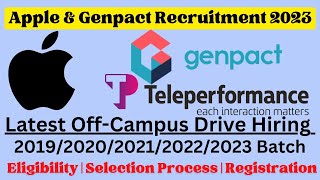 Apple Off campus drive for 2021/2022/2023 batch | Genpact Latest Jobs for Freshers |Jobs 2023
