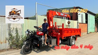 Xe Ba Bánh Máy Dầu Láp Cẩu UNIC 260 _ 3 Khúc Tay Lái Vô Lăng Phom Nữ | LH: 0979 87 80 83