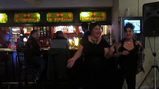 Gina and friend singing at the Railway Pub Newton Heath Manchester.