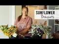 Making Sunflower Market Bouquets - Sunshine and Flora Urban Flower Farm