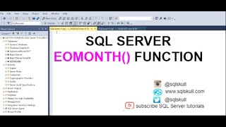 Date Function EOMONTH in SQL Server