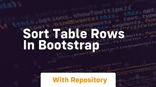 sort table rows in bootstrap
