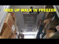 Iced up walk in freezer